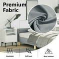 thumbnail image 3 of vidaXL Light Gray Fabric Upholstered Twin XL Bed Frame with Slats No Box Spring Needed, 3 of 10