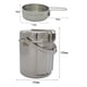 thumbnail image 3 of de utensilios de cocina para acampar, taza liviana de material acero inoxidable, sartén para acampar, plegable con tapa y bolsa de malla, olla para Sunnimix utensilios de cocina al aire libre, 3 of 8