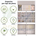thumbnail image 4 of Caja Joyero, Alajero Grande de 3 Niveles Relicario Incluido Caja de Almacenamiento para Guardar Collares, Anillos, Aretes, Reloj, Pulseras, Organizador de Joyas Alhajero, Diseño Elegante, 4 of 9