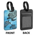 thumbnail image 2 of WIRESTER Rectangle PU Leather Luggage Tags for Travel Suitcase Baggage 4.05 x 2.83 inches - Ocean Sea Turtles, 2 of 7