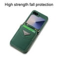 thumbnail image 3 of Allytechgroup Stylish Galaxy Z Flip 6 Case Wallet, Shockproof Phone Case for Samsung Galaxy Z Flip 6 Convenient and Functional Zipper Pocket Case with Detachable Crossbody Shoulder Strap, Green, 3 of 14