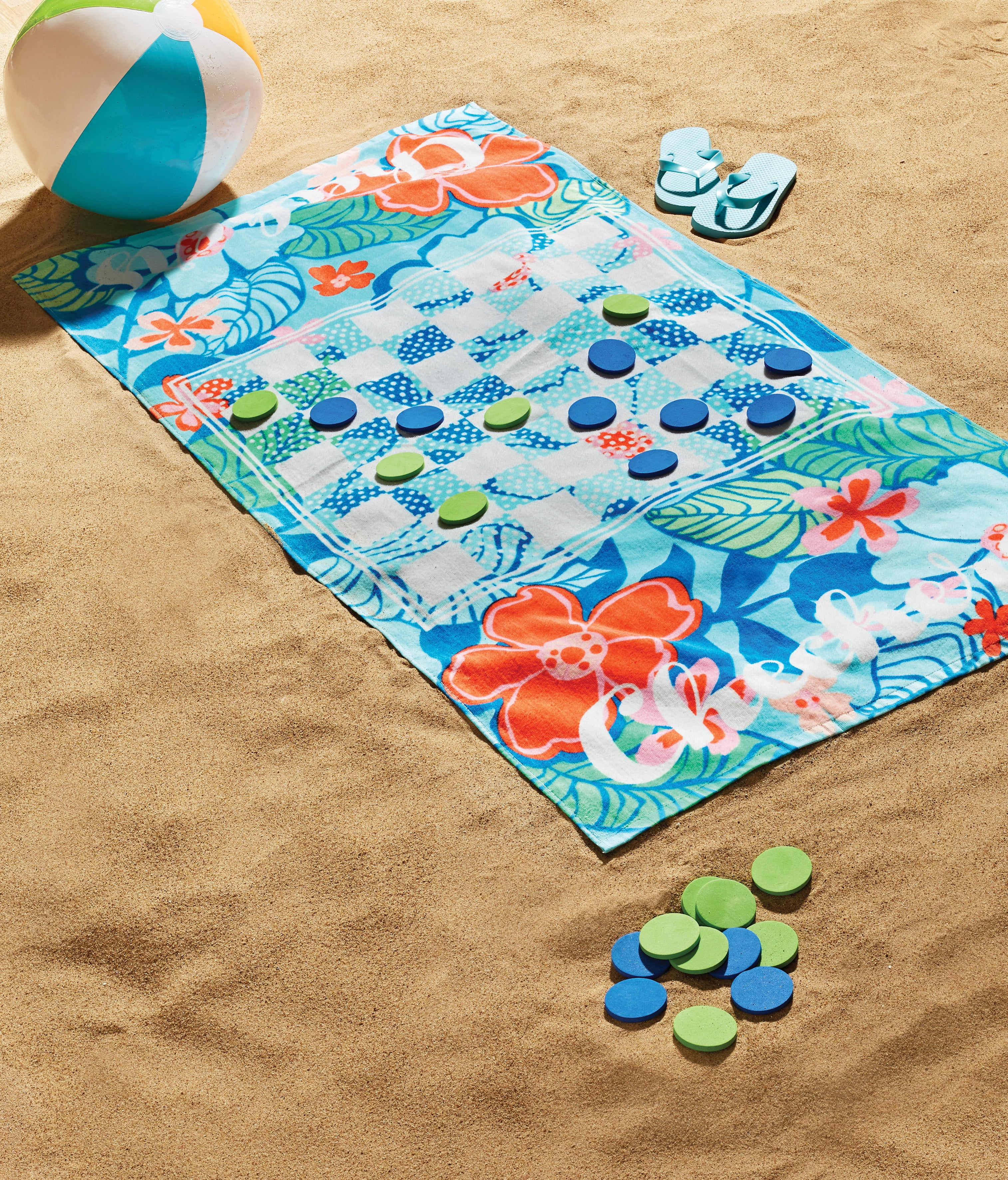 Mainstays Tropical Checkers Game Towel