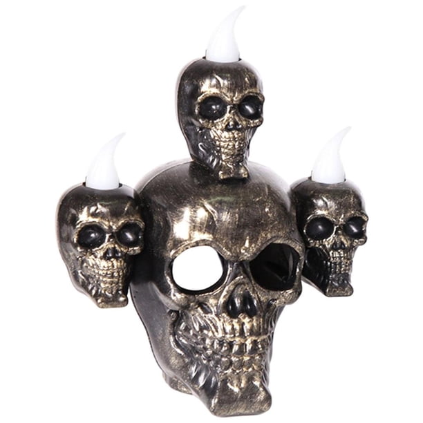 Estatua de Halloween Espeluznante Calavera De Halloween Estatua Quemador De Incienso Accesorios De Decoración De Fiesta Dorado Magideal Estatua de Halloween