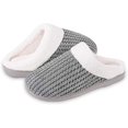 thumbnail image 1 of Chaussons d'Hiver Hommes Femmes Mousse à Mémoire de Forme, Chaleur Maison Antidérapants, Intérieur Extérieur Effet Laine, 1 of 6