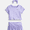 Paisley Purple, variant on Hind Girls Athletic Tee, Skort and Bow, 3-Piece Outfit Set, Sizes 4-16