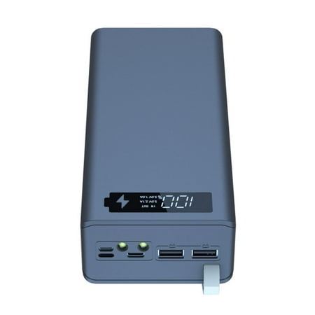 

Detachable LCD Displays No Welding With LED Lighting 16×18650 Batteries Power Bank Case Wireless Charging Holder Quick Charge Shell Battery Storage Boxes BLACK WITHOUT WIRELESS CHARGER