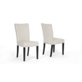 thumbnail image 1 of Silla de comedor moderna de lino beige Harrowgate de Baxton Studio (juego de 2), 1 of 2