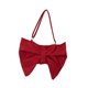 thumbnail image 4 of Bolso de hombro con lazo arrugado para mujer, bolso ligero tipo tote para la calle, regalo para uso diario. borgoña, 4 of 9