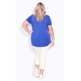 thumbnail image 4 of Avenue Women's Plus Size V Cut Out Short Sleeves Top, 4 of 5