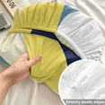 thumbnail image 4 of Full Size Fitted Sheet Set - Yellow Geometric 3 Piece Bedding Sets 16" Deep Pocket Fitted Sheet with 2 Pillowcases Middle Century Modern Abstract Art Brushed Microfiber Hotel Luxury Bed Sheets, 4 of 9