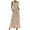 Beige Womens Summer Dress, variant on USSUMA Dress for Women Wedding Guest, Women's Long Boho Dress Casual Sleeveless V Neck Leopard Print Sundress Summer Swing Flowy Maxi Dresses with Belt