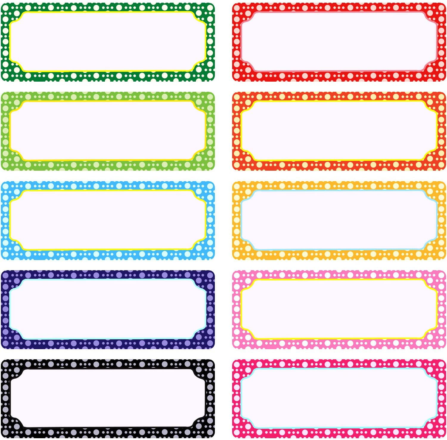 40 Pieces Magnetic Dry Erase Labels 3 x 1.2 Inch Name Plate Labels Writable Flex 