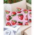 thumbnail image 6 of Red Strawberry Throw Pillow Cover 20 x 36 Inch Decorative Pillow Cover Pink Watercolor Modern Art Lumbar Pillowcase Seasonal Rectangle Cushion Case for Couch Sofa Bed Living Room, 6 of 7