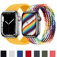 thumbnail image 2 of Correa De Bucle Trenzado Solo Para Apple Watch 44mm 40mm 45mm 41mm 49mm ultra 8 Tela De Nylon Cinturón Elástico Serie iWatch 3 4 5 SE 6 7, 2 of 4