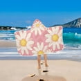 thumbnail image 5 of Floral Daisy Kids Hooded Beach Towel Baby Bath Poncho Towels with Hood Absorbent 50"x23.5" for Pool Swimming, 5 of 7