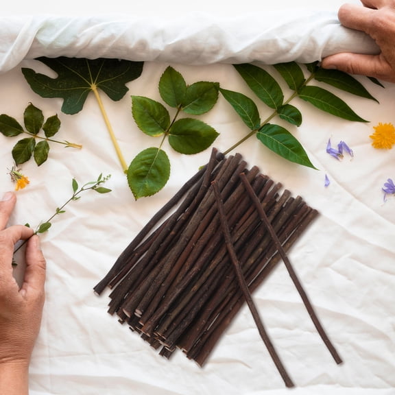 POPETPOP Brown Wooden Sticks for Craft Making and Handicraft Accessories 50Pcs