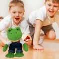 thumbnail image 7 of Lara Campos & Frog Plush,11.8"Green Frog Plush Dolls Cute Frog Stuffed Animal,Soft Huggable Cartoon Plush Toys for Home Decor or Gifts, 7 of 7