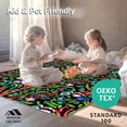 thumbnail image 4 of ODIKA 3'x5' Machine Washable Non-Slip Area Rug, Nordic Inspired Holiday Sloth Motif with Winter Forest Accents High Traffic Rug with Pad, Black, 742842, 4 of 8