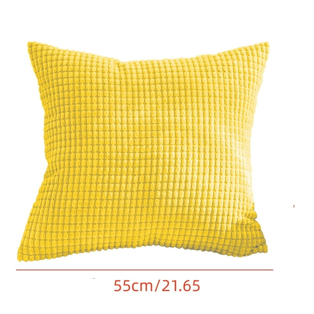 Yhmxh Fundas de almohada decorativas para sofá, cojín estilo grano de maíz, funda de almohada para el hogar, mesita de noche, coche, núcleo - Fundas de almohada