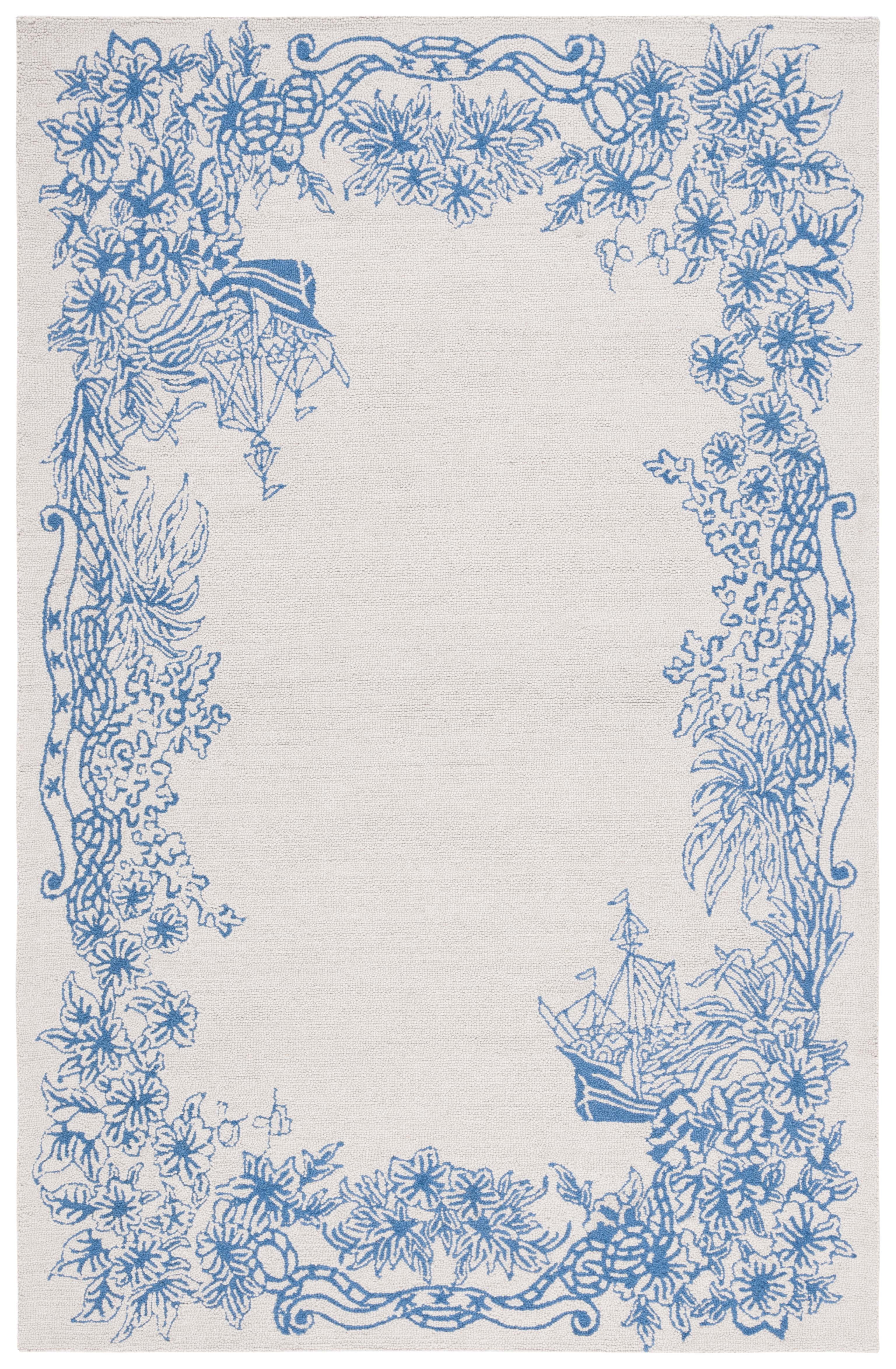 Safavieh Chelsea Chauncey Floral Area Rug, Blue/Gray, 3' x 5'