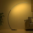 thumbnail image 6 of RGBW Modern 69.99 inch Arched Standing Reading Floor Lamp with Remote - Dimmable Black Led Color Changing Curved Ambient Lighting for Bedroom and Living Room, 6 of 9