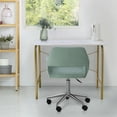 thumbnail image 3 of Teamson Home 40" Bella Home Office Desk with Faux Marble Top and Brass Frame, Faux Marble/Brass, 3 of 10