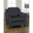 thumbnail image 1 of K-Living Samara Microsuede KD Chaise fixe en bleu nuit, 1 of 5