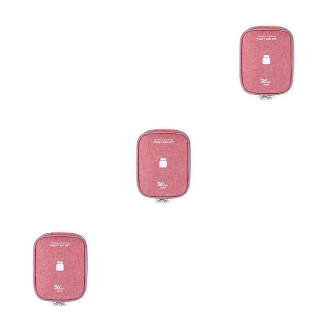 yingyy Emergency Organizer for Zipper Closure Household Empty Storage Bag Classification Dust-proof Students Survival Package Case Red Small 3Set