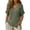 04# Army Green, variant on Women's Summer Linen Shirt Solid Colour Short Sleeve V-Neck T-Shirts Chic Elegant Casual Loose Breathable Blouse XXL 04# Black