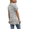 thumbnail image 7 of Anygrew Womens Summer Short Sleeve Tunic Tops Loose Fit Casual Blouses, 7 of 7