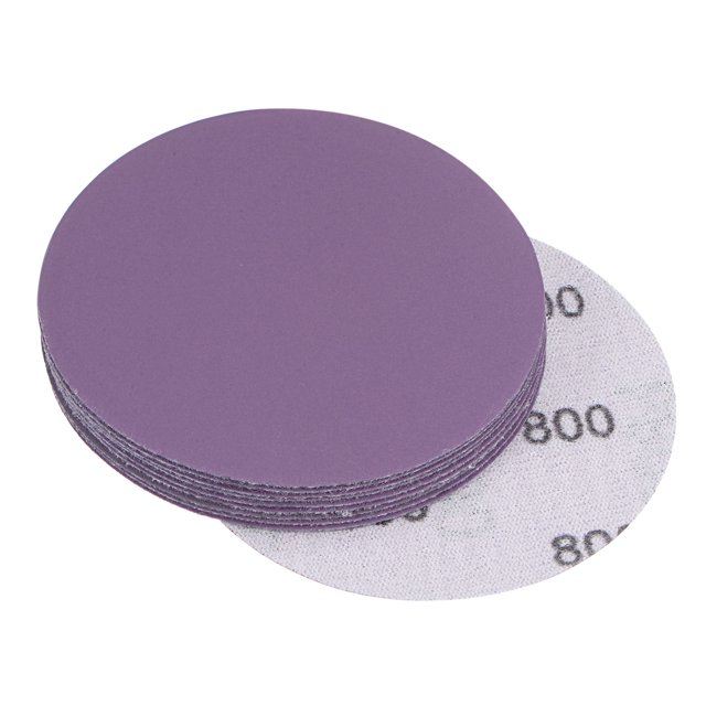 Unique Bargains 10 Pack 3-Inch Purple Sanding Discs 800 Grits Hook & Loop Professional Aluminum Oxide Sandpaper