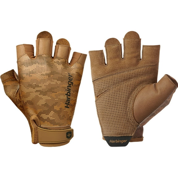 Harbinger Unisex Pro Weight Lifting Gloves - Small - Tan Camo