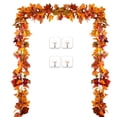 thumbnail image 3 of Garland DearHouse, hojas de arce otoñales de 1,8 m, 2 unidades, color naranja, 3 of 8