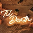 thumbnail image 3 of Letrero LED de neón SYLHOME «Til Death» para decoración de bodas, 3 of 8
