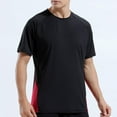 thumbnail image 3 of ibiyuan T Shirts for Men Crew Neck Casual Short Sleeve Casual Shirts for Men Summer Solid Color Tee Tops Tops, 3 of 7