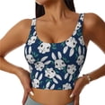 thumbnail image 2 of Lsque Cute Rabbit Printed Women'S Sports Bra, Compression, Moisture Wicking, High-Impact Sports Bra For Women,Supportive sports bra-Medium, 2 of 9