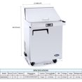 thumbnail image 3 of Sandwich Prep Table Refrigerator,ATOSA MSF8305 1-Door Stainless Steel Salad Prep Table-Refigerator For Restaurant Kitchen 7.9 Cu.Ft. 27.5W34D46.6H inch 3338, 3 of 9