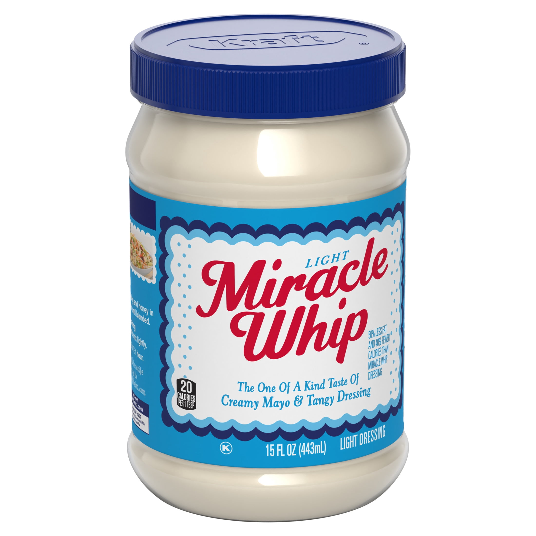 (12 pack) Miracle Whip Light Mayo-like Dressing Jar, 15 fl oz