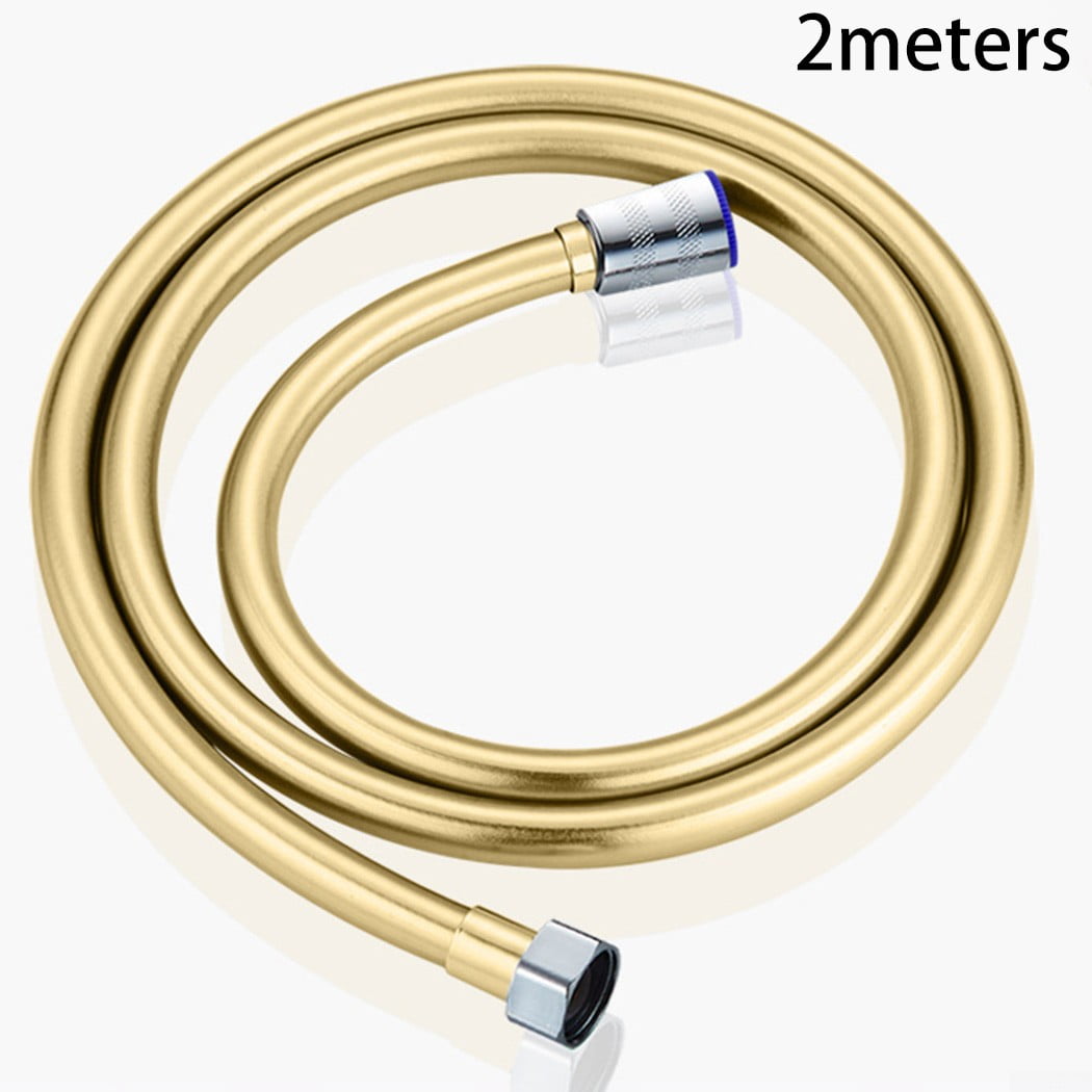 1.5M PVC Replacement Shower Hose Smooth Pipe Brass Connector Flexible 