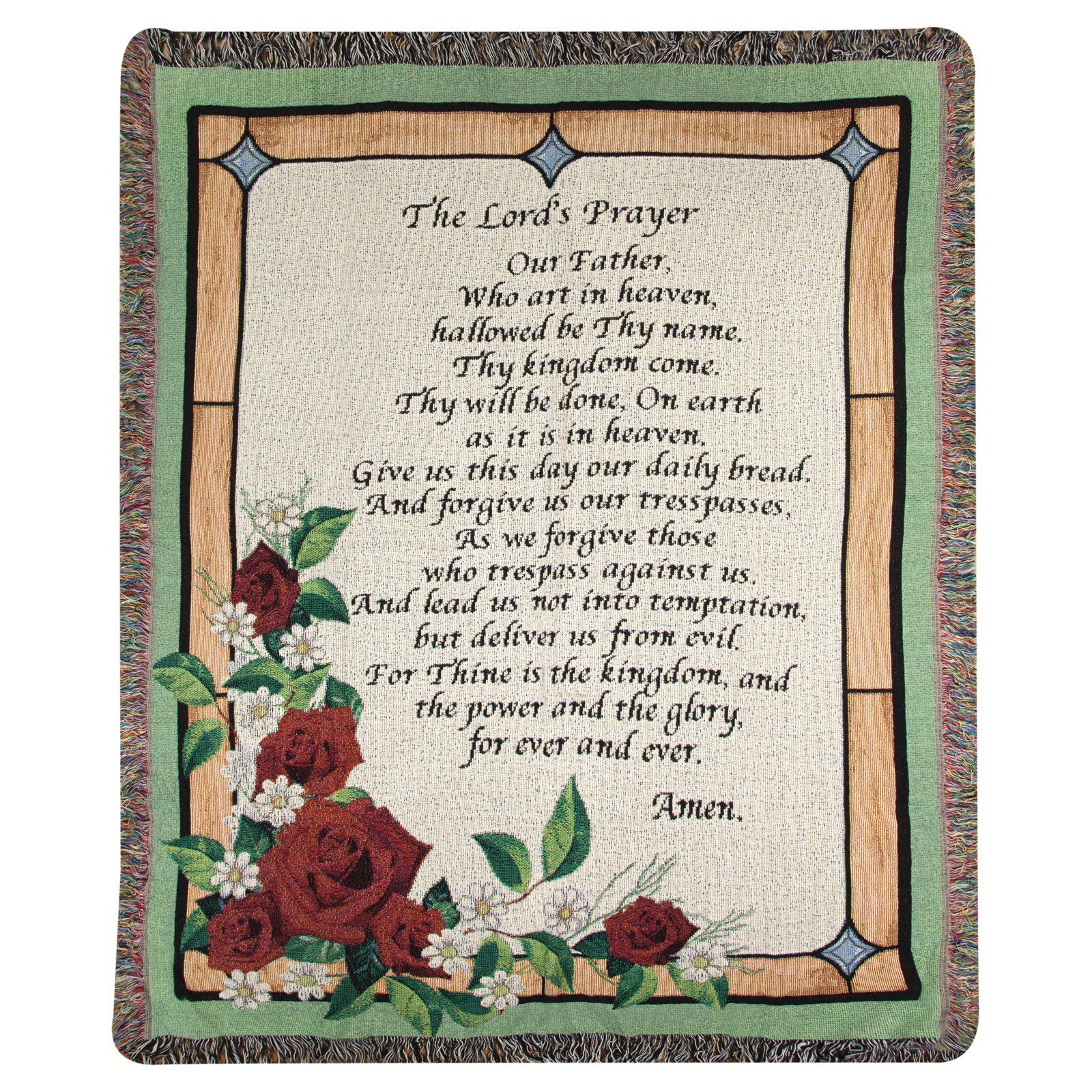 Manual The Lords Prayer Stained Glass Tapestry Throw - Walmart.com