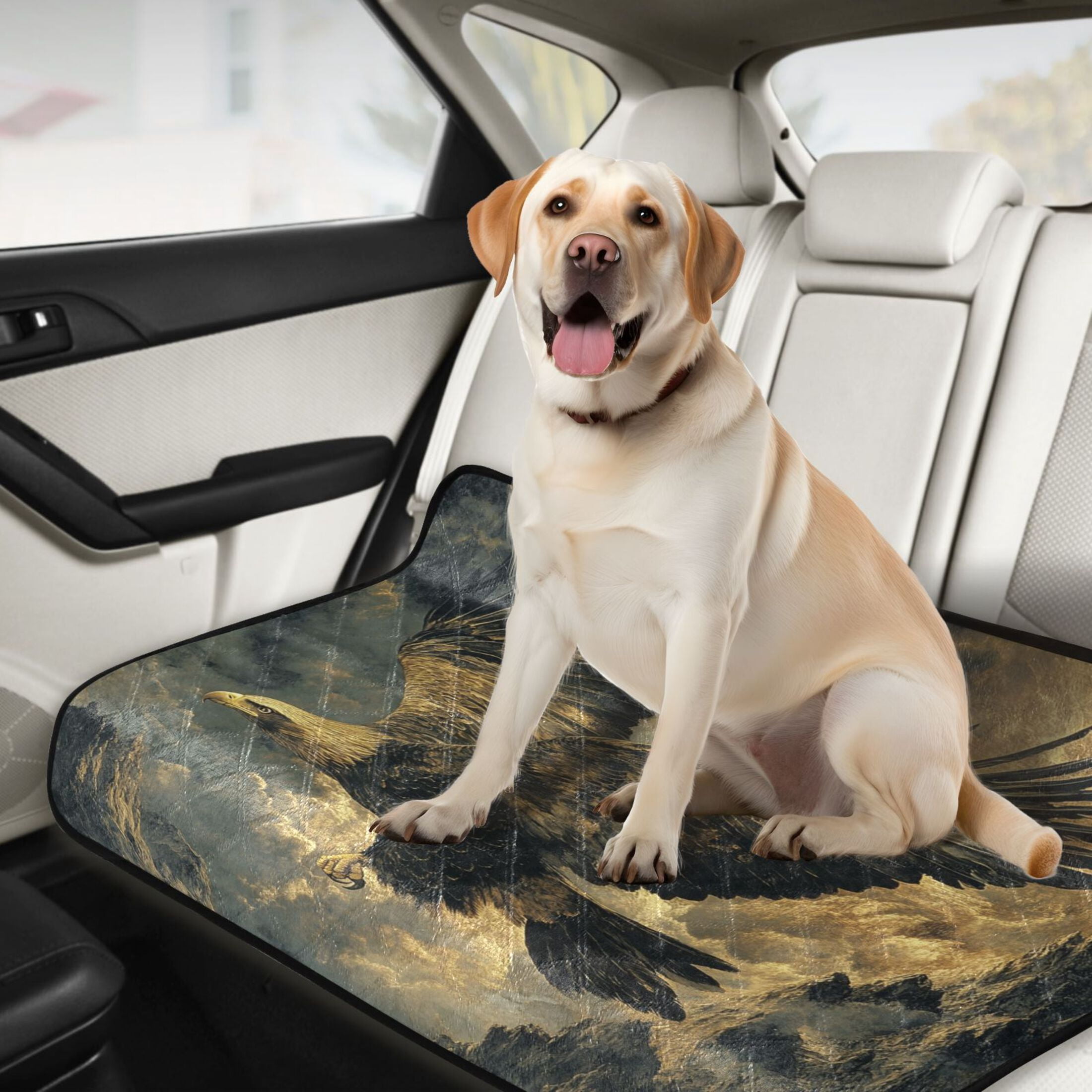 Qxltty Golden Eagle Cat litter Pads Pet Set of 3 Diaper Mats Center Anti-leakage Layer Absorbent Soft and Comfortable