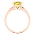 thumbnail image 4 of Clara Pucci 14K Rose Gold 2.5ct Yellow Solitaire Ring for Women, 4 of 7