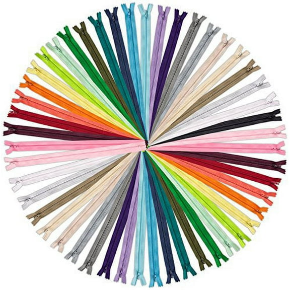 YKK 25 3 Coil Zipper, 13.5 inch Length, Assorted Colors