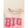 thumbnail image 4 of Bagilaanoe Toddler Baby Girl Casual Sweatshirt Long Sleeve Letter Print Pullover 6M 12M 18M 24M 3T Kids Loose Tee Tops, 4 of 9