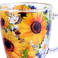 thumbnail image 5 of STP GOODS Sunflowers Glass Mug Set of 4 pcs 11.8 fl oz (350 fl oz) Tea Mugs for Hot Beverages Coffee and Tea Mugs for Latte Cocoa Chocolate Glass Drinkware, 5 of 7