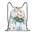 thumbnail image 1 of Xecao Sea Animal Pattern Sports Drawstring Backpack - String Swim Gym Bag with Wet Proof Pocket for Women&Men-Small, 1 of 6