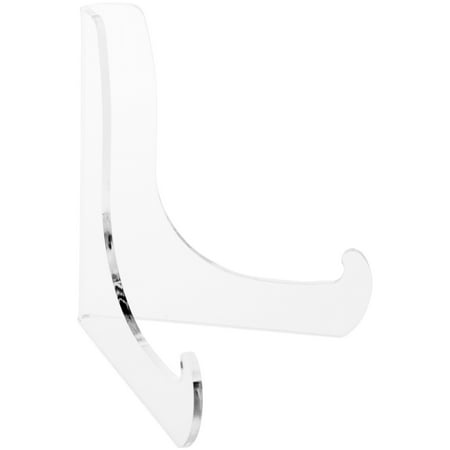 Plymor Clear Acrylic 60-Degree Angle Easel With Deep Support Ledges, 4.5" H x 4.5" W x 3.5" D