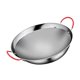 thumbnail image 5 of Sartén de cocinero de acero inoxidable sartén de pasta de pasta Fácil de limpiar cocinero doble manija wok coreano parrilla para hotel de cocina hotel 10 pulgadas sin tapa, 5 of 8