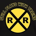 thumbnail image 3 of CafePress - Still Plays With Trains Dark T Shirt - Men's Classic Graphic Cotton T-Shirt, 3 of 4