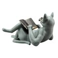 thumbnail image 3 of Literary Cat Reading Book Cat Statue Creative Resin Crafts Garden Ornament, 3 of 4